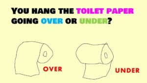 トイレットペーパーの掛け方